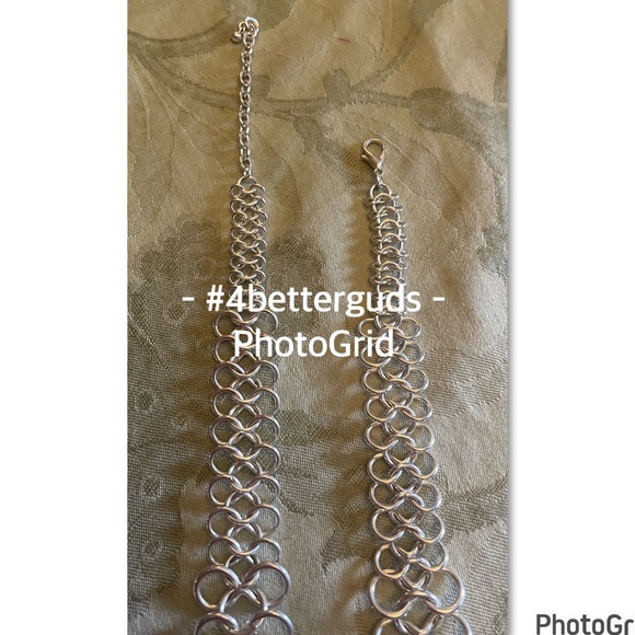 Infinity Symbol Silver Loop Chain Adjustable Length Necklace O/S - Picture 9 of 10